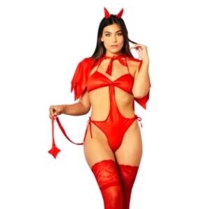Disfarz Malena Diablita Body C/cola Vincha C/cuernitos Capa – Malena